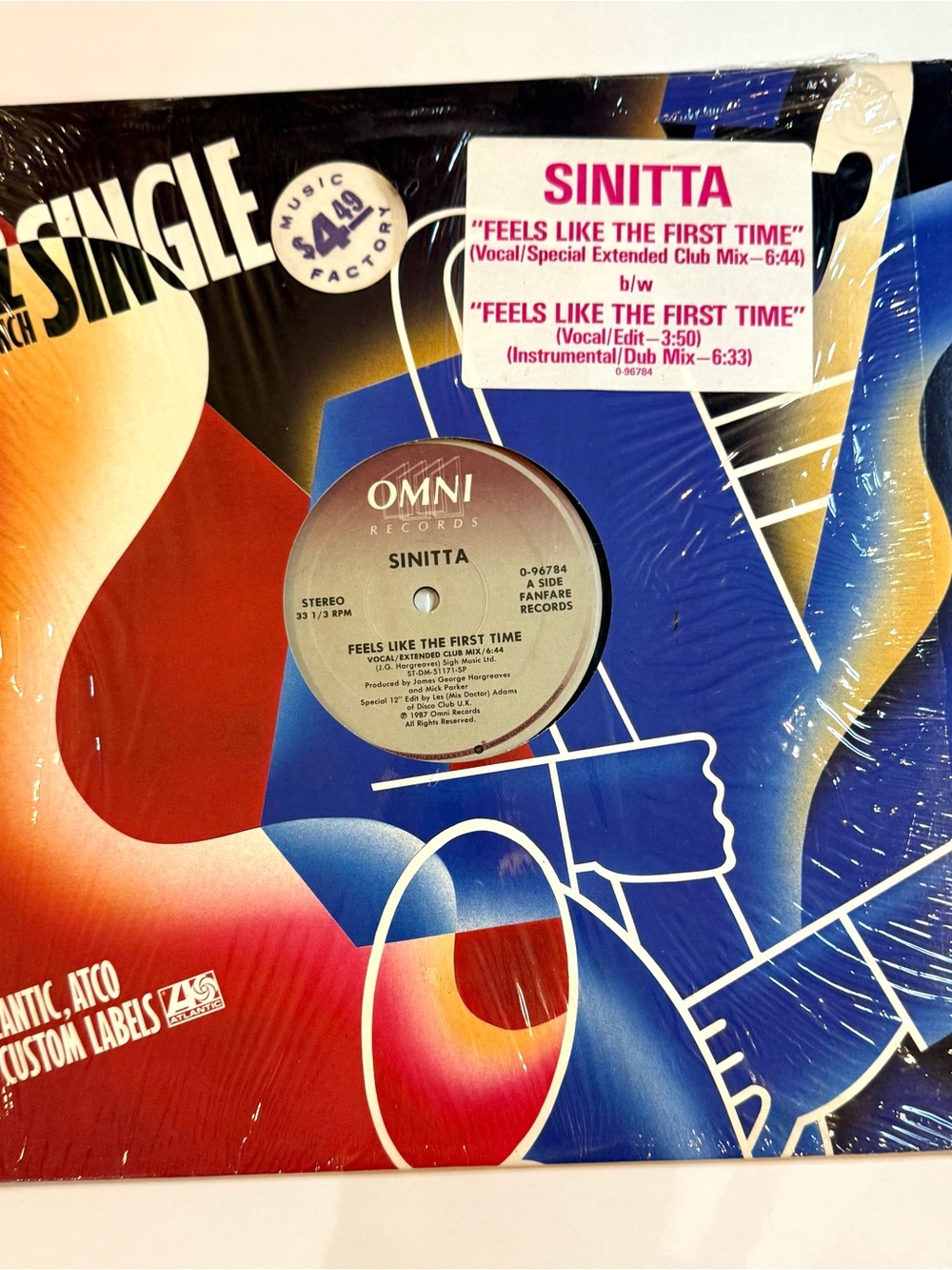 Sinitta 'Feels Like The First Time' 12" Single Vinyl Record Freestyle Music